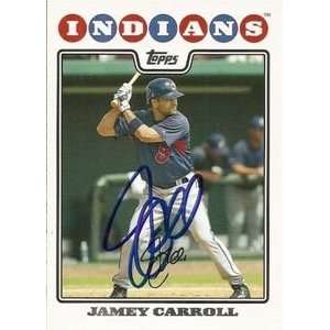  Los Angeles Dodgers Jamey Carroll Signed 08 Topps Card 