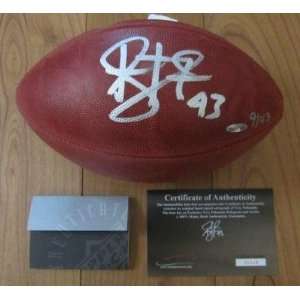 Autographed Troy Polamalu Football   Authentic Super Bowl 43 UDA LE 43 