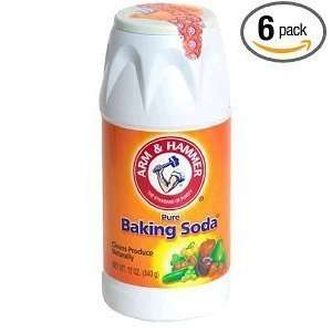  Arm & Hammer Pure Baking Soda 12 oz, (Pack of 6 