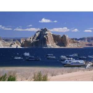 Boats Used for Recreation Moored in Wahweap Marina on Lake Powell in 