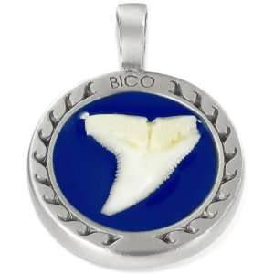  Sharks Tooth Bico Pendant   Blue