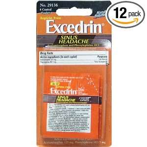 Handy Solutions Excedrin Sinus Headache No.29136,4 caps Packages (Pack 