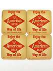 Lot 4 American Beer 3½ inch Coasters Way Of Life Baltimore MD 