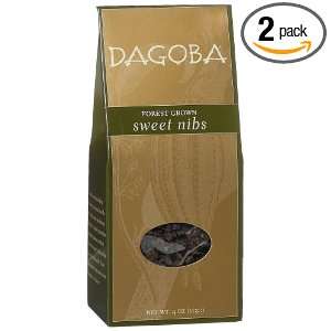 Dagoba Cacao Nibs, Sweet Forest Grown, 4 Ounce Packages (Pack of 2)