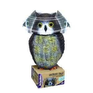  OWL DECOY /BIRD REPELLER WITH ROTATING HEAD [Kitchen 