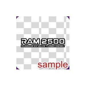  RAM 2500 WHITE VINYL DECAL STICKER 