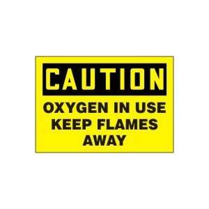  CAUTION Labels OXYGEN IN USE KEEP FLAMES AWAY Adhesive 