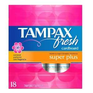 Tampax Fresh Tampons, Scented, Super Plus Absorbency , 18 tampons