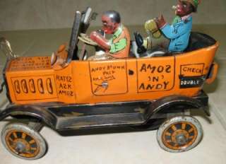   AMOS N ANDY FRESH AIR TAXI TIN WIND UP TOY VERY RARE AMOS AND ANDY