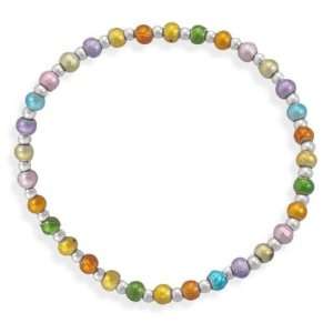  9 Multicolor Spectra Bead Anklet Jewelry