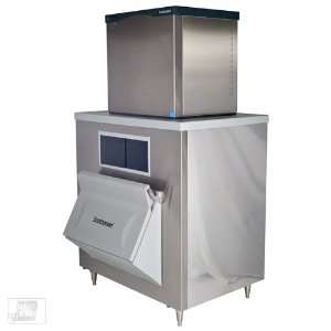   C0830MA 3ABH1100SS 905 Lb Full Size Cube Ice Machine w/ Storage Bin