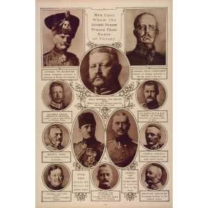  1922 WWI German Turkish Generals Von Hindenburg Pasha 