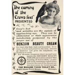   Benzoin Beauty Cream Wrinkle Crow   Original Print Ad