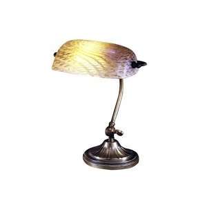   Dale Tiffany Favrile Antique Gold Bankers Desk Lamp