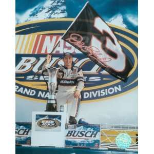  Kevin Harvick Champ Photo Waving Dale Earnhardt Flag 