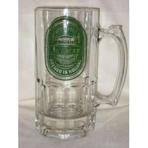  Vintage Heineken Lager Beer Glass Beer Mug   8 Inch 