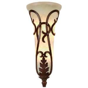 Kalco 4404TO Tortoise Shell Florentine Tuscan Wall Sconce With Smoked 