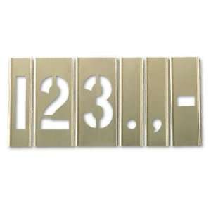    4 Brass Stencils   Letters & Numbers Arts, Crafts & Sewing