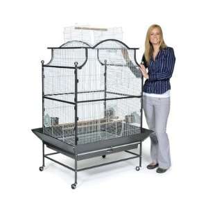  Pagoda Parrot Cage in Black and Pewter