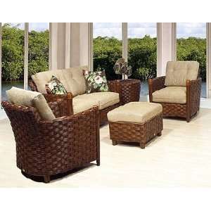   Urban Mahogany Finish Carolina Rattan Living Room Collection Home