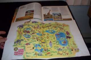Vintage 1970s Lion Country Safari Program and Map FL  