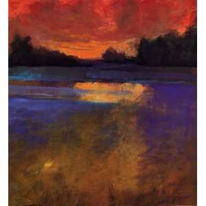    Sunset Lake Finest LAMINATED Print Van Martin 24x24
