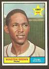 1961 Topps WINSTON BROWN Rookie RC #391 White Sox No creases Crisp