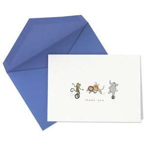  Circus Themed Pearl White Thank You Notecards   Crane & Co 