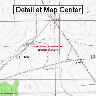  USGS Topographic Quadrangle Map   Camaleon Draw West, New 