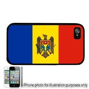 Moldova Moldavia Flag Apple iPhone 4 4S Case Cover Black