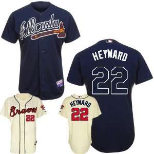  Atlanta Braves Authentic MLB Jerseys#22 Jason Heyward BLUE 
