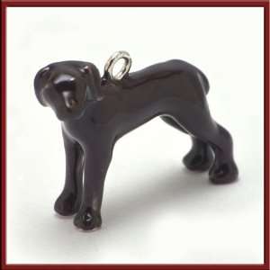    MiniPets Sterling Silver Enameled Weimaraner Dog Charm Jewelry