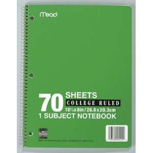  Mead One subject Spiralbound Notebooks