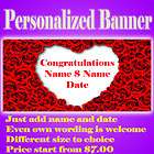 custom personalized wedding reception party vinyl banne more options 