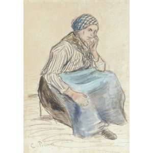   Oil Reproduction   Camille Pissarro   24 x 34 inches   Paysanne assise