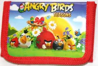 NEW Angry Birds Kids Tri fold Wallet Party Favors Red Blue Black LOW 