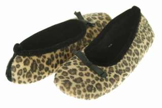   Slippers Ballet Indoor Outdoor Sole Animal Print Cheetah S 5 6  