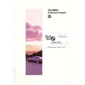  1995 BMW 3 Series Coupe Sales Brochure Literature Book 