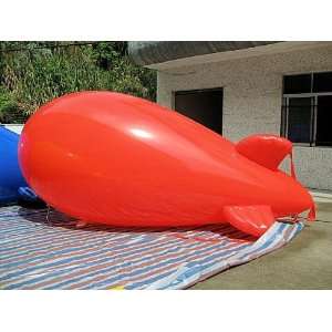  Red Advertising Helium Blimp Balloon   15 Feet Long 