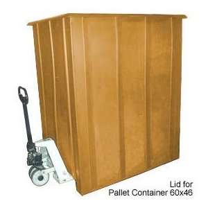  Lid For Pallet Container 60x46 Gray 1500 Lb Cap. Yellow 