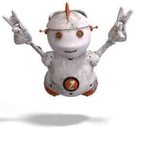  Funny Roboter with a Lovely Face and Clipping Path   Peel 