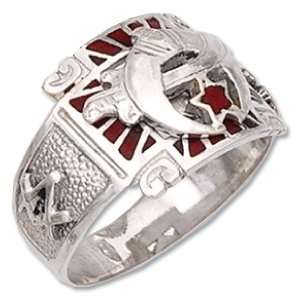  Sterling Silver Shriner Ring Jewelry