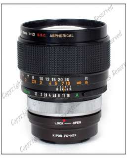 Canon FD lenses   Sony Alpha Nex 5 Nex3 nex5 adapter  