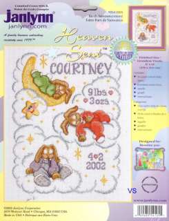 Heaven Sent Birth Announcement ~ counted cross stitch kit