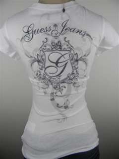 NEW ARRIVAL  GUESS WOMENS SHIRT WHITE SIZE M  
