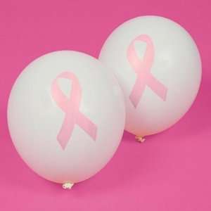 Pink Ribbon Latex Balloons Case Pack 48