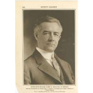  1918 Print Gilbert M Hitchcock Nebraska Senator 