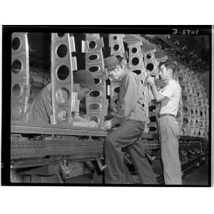   of a bomber undergoes assembly in the giant Willow Run