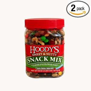 Hoodys Sweet & Nutty Snack Mix, 40 Ounce Large Pet Jar (Pack of 2 