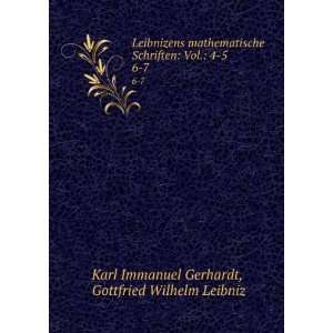   Gottfried Wilhelm Leibniz Karl Immanuel Gerhardt Books